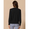 INSPIRE CHIC Women's V Neck Long Sleeve Open Front Knit Cardigan Sweater - 3 of 4