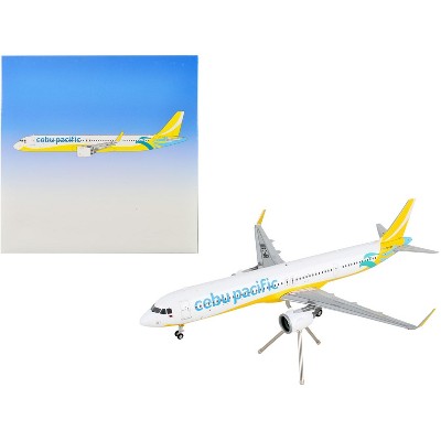 Airbus A321neo Commercial Aircraft "Cebu Pacific" White and Yellow "Gemini 200" 1/200 Diecast Model Airplane by GeminiJets