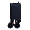 INFURNIC Wheelbarrows And Lawn Carts Collapsible Folding Wagon, Foldable Beach Wagon Garden Cart For Garden, Black, 46.85"*22.05"*41.34" - 4 of 4