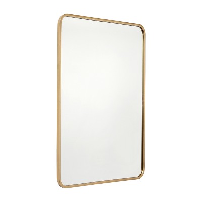 Flash Furniture Jada Decorative Wall Mirror - Rounded Corners, Bathroom & Living Room Glass Mirror Hangs Horizontal Or Vertical
