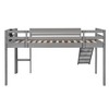 Whisen Twin Size Loft Bed Wood Bed with Slide, Stair and Chalkboard - 4 of 4