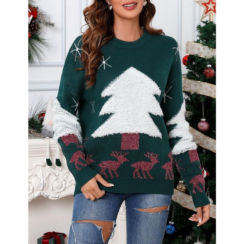 Whizmax Ugly Chirstmas Sweaters for Women Long Sleeve Funny Xmas Pullover Sweater, 4 of 8