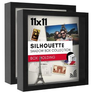 Americanflat Shadow Box Frame with shatter-resistant glass - Available in a variety of sizes and styles - 1 of 4