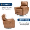 GustoWave Oversized Power Swivel Recliner Chair, Upholstered Faux Leather Nursery Reclining Sofa, Rocker Single Sofa - 2 of 4