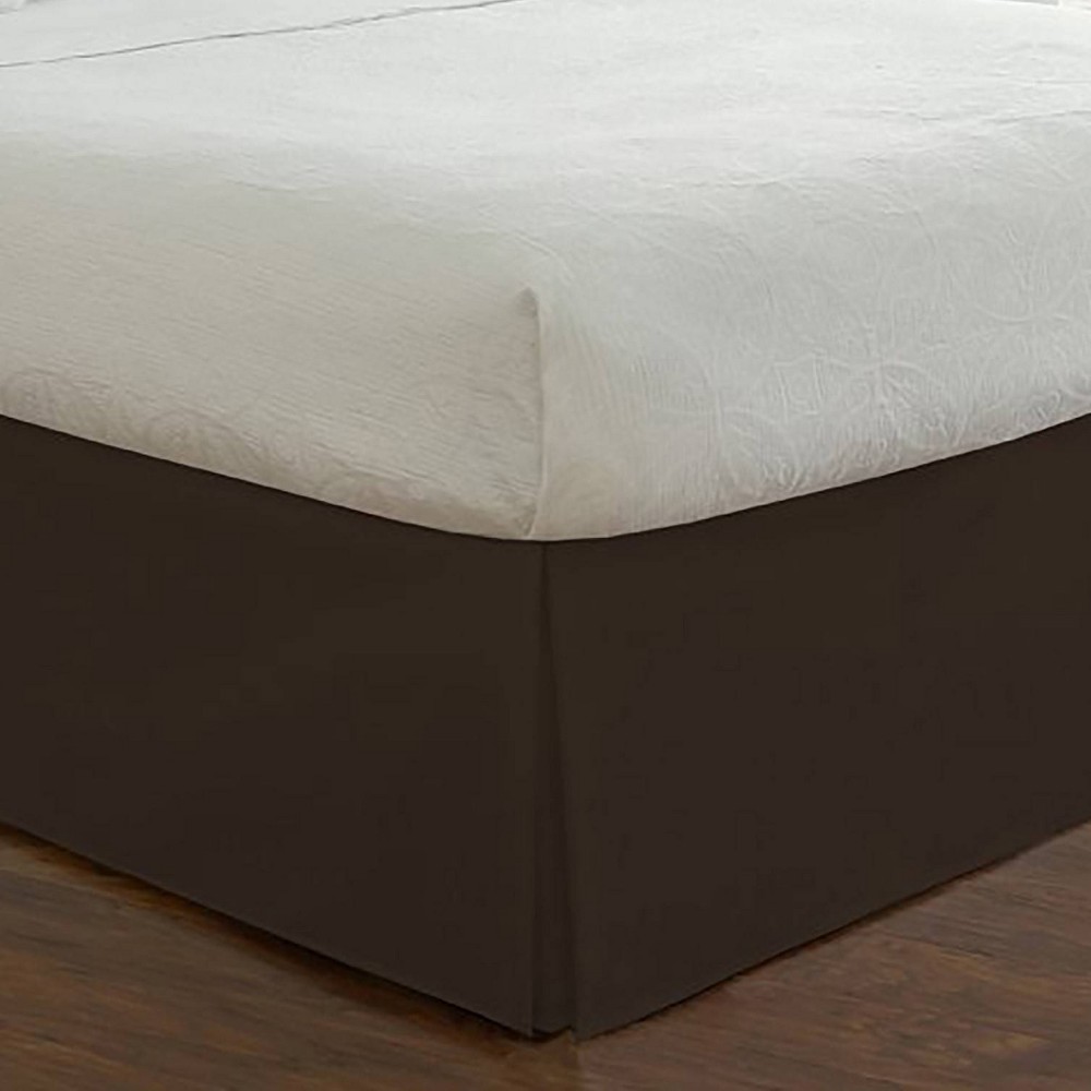 Photos - Bed Linen Chocolate Tailored Microfiber 14" Bed Skirt (Queen)