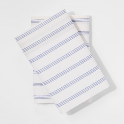 Vintage Wash Percale Pillowcases Standard Normandy Blue