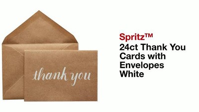 Sweetzer & Orange Essential Blank Thank You Cards with Envelopes and Card  Box. 24 Thank You