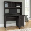 Salinas Mission Style Desk with Hutch Vintage Black - Bush Furniture: Office Workstation, Enclosed Cabinet, Open Shelf - 2 of 4