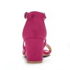 Allegra K Women's Open Toe Crisscross Buckle Ankle Strap Block Heel Sandals - 3 of 4