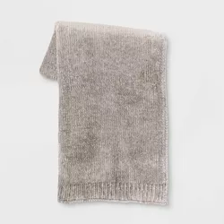 50"x60" Shiny Chenille Throw Blanket Neutral - Project 62™