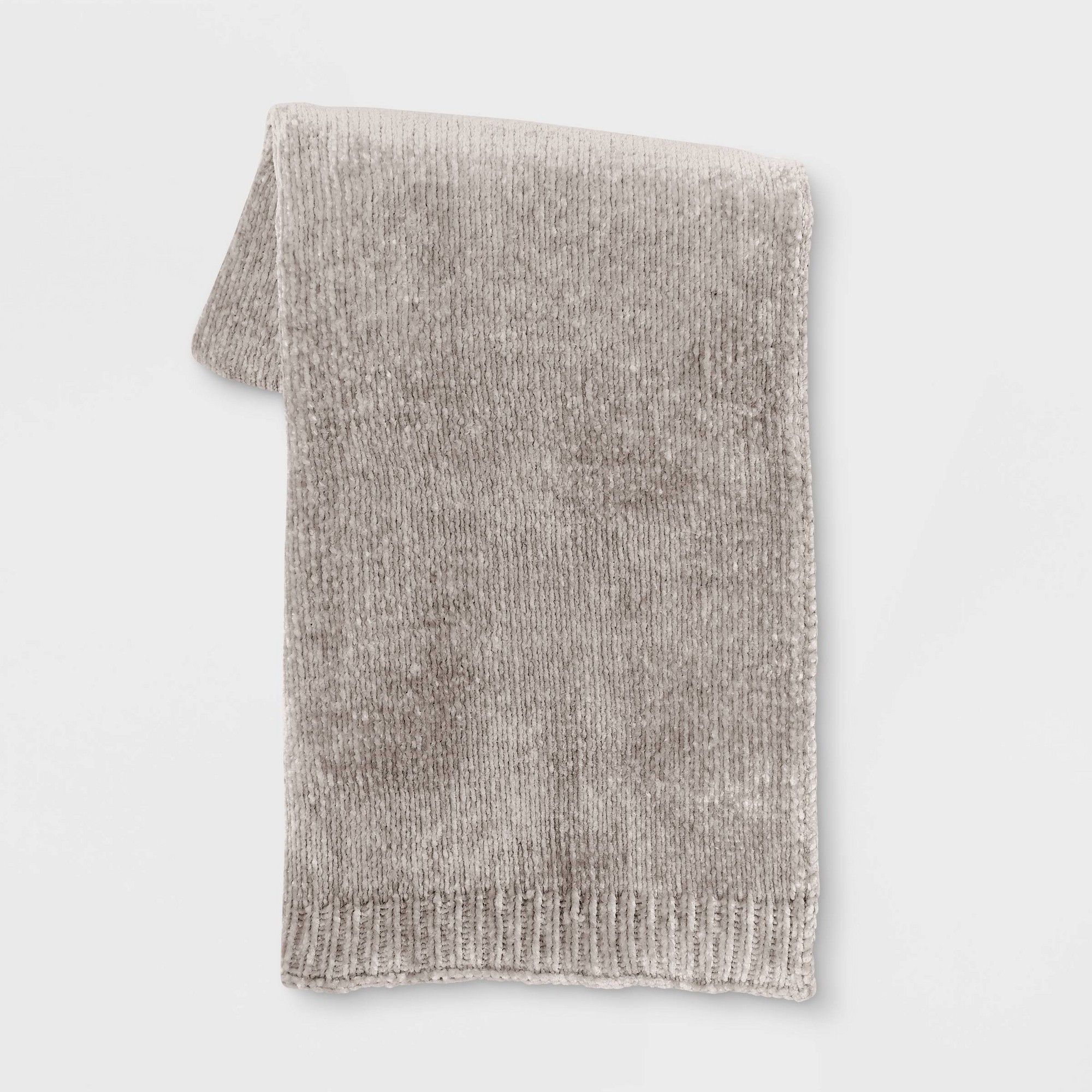 50"x60" Shiny Chenille Throw Blanket Neutral