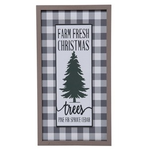 Transpac Wood 14.96 in. Multicolored Christmas Tree Decor - 1 of 2
