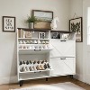 coucheta Shoe Storage Cabinet with 4 Flip Drawers, Freestanding Shoe Cabinet, Shoe Organizer with Open Shelf, Slim Shoe Cabinet for Entryway - 3 of 4