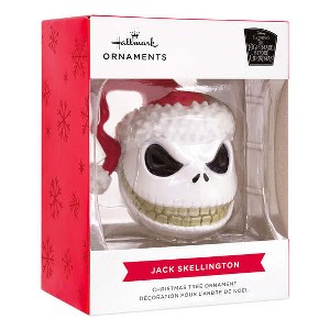 Disney Tim Burton's The Nightmare Before Christmas Jack Skellington Head Hallmark Ornament - 1 of 3
