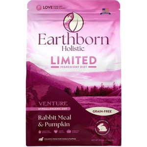 Earthborn Holistic Venture Limited Ingredient Rabbit Meal & Pumpkin Grain-Free Dry Dog Food - 25 Lbs - 1 of 1