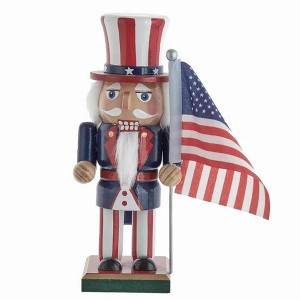 9.25 In Wooden American Nutcracker America Flag Patriotic Decorative Nutcrackers - 1 of 3