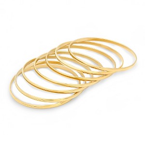 Steeltime Ladies stainless steel set of 7 bangles - 1 of 4