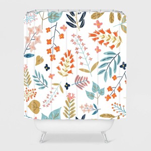 83 Oranges Botanical Harmony Shower Curtain - Deny Designs: Polyester Microfiber, Machine Washable, Buttonhole Top - 1 of 4