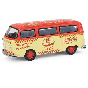 1975 Volkswagen Type 2 Van "Bubbie Burgers Food Truck" Orange and Cream 1/64 Diecast Model Cars by Greenlight - 1 of 1