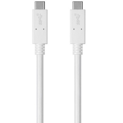 Monoprice USB C to USB C 3.1 Gen 2 Cable - 1 Meter (3.3 Feet) - White | Fast Charging, 10Gbps, 5A, 30AWG, Type C, Compatible with Xbox One / PS5/