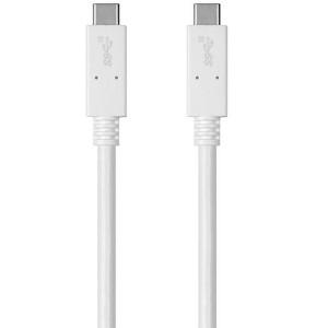 Monoprice USB C to USB C 3.1 Gen 2 Cable - 1 Meter (3.3 Feet) - White | Fast Charging, 10Gbps, 5A, 30AWG, Type C, Compatible with Xbox One / PS5/ - 1 of 4