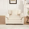 Sapphtopaz 46.4" Modern Couches for Living Room with Backrest Pillow Chenille Upholstered Single Cloud Couch Soft Sectional Couch for Bedroom - 3 of 4