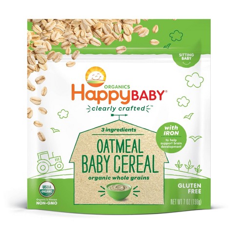 Happybaby Clearly Crafted Oatmeal Baby Cereal 7oz Target