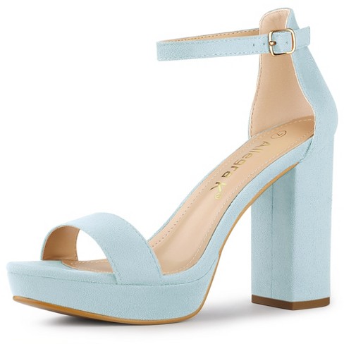 Allegra K Women's Ankle Strap Platform Chunky Heels : Target