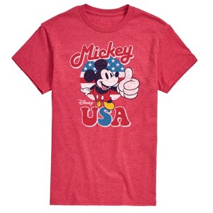 Men's - Disney - Mickey Mouse USA Flag Thumbs Up Short Sleeve Graphic T-Shirt - 1 of 4