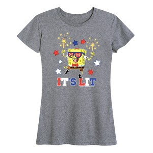 Women's - SpongeBob SquarePants - It's Lit Short Sleeve Graphic T-Shirt - 1 of 4