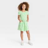 Girls' St. Patrick's Day Short Sleeve Dress - Cat & Jack™ Bright Green