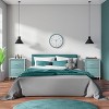 Sorbus Nightstand with 2 Drawers - Steel Frame, Wood Top & Easy Pull Fabric Bins - Great for Home, Bedroom, Office & College Dorm (2 Pack) - 2 of 4