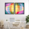 Stupell Industries Oblique Neon Flare 2pc Floating Frame Art Set - 2 of 4