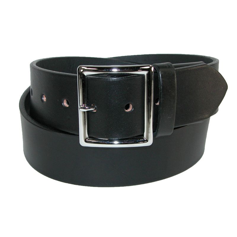 Boston Leather Men's Leather Garrison Belt with Hidden Elastic Stretch, 1 of 3