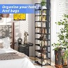 Simple Trending Shoe Rack for Closet, 10 Tiers Narrow Shoe Shelf Holds 20 Pairs, Shoe Organizer Storage with Hooks, Black - 3 of 4