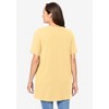 Woman Within Plus Size Perfect Short-Sleeve Shirred V-Neck Tunic - 3 of 4