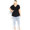 Women's Plus Size Romantic Mood Top - black | CITY CHIC - 4 of 4