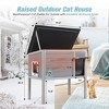Sevobal Pet Crates and Houses, High Leg Warm Cat House with Weatherproof Roof, Durable Crate for Outdoor or Indoor, Gray, 35.4"*21.6"*32.3" - 4 of 4