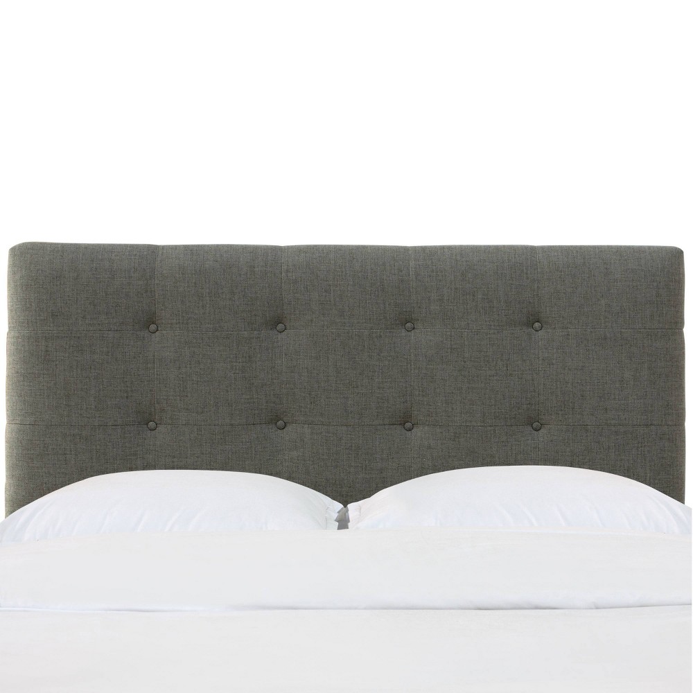 Photos - Bed Frame Skyline Furniture Full Tufted Headboard in Zuma Charcoal