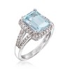 Ross-Simons 2.95 Carat Aquamarine and .25 ct. t.w. Diamond Ring in Sterling Silver Size 9 - 3 of 4