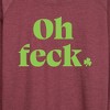 Women's - Instant Message - Oh Feck Lightweight French Terry Wide Neck Long Sleeve Graphic Shirt - 2 of 4