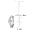 EVERLY JEWELRY | Sterling Silver 1/2 CT TGW Cubic Zirconia Vintage Hoop Earrings - 2 of 4