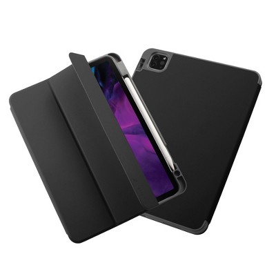 Insten - Soft TPU Tablet Case For iPad Pro 11" 2020, Multifold Stand, Magnetic Cover Auto Sleep/Wake, Pencil Charging, Pure Black