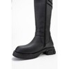 Sia - Black Stretch-Panel Flat Knee-High Boot (Women) | Prologue Shoes - 4 of 4