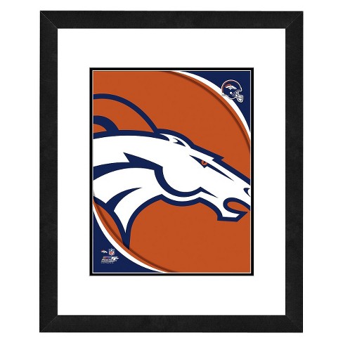 Nfl Framed Team Logo Design Denver Broncos
