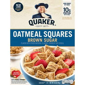 Quaker Oats Oatmeal Squares Brown Sugar Breakfast Cereal 