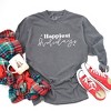 Simply Sage Market Women's Happiest Holidays Long Sleeve Garment Dyed Tee - 3 of 4