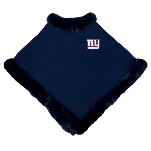 NFL New York Giants Fur Trim Poncho - 1 of 4