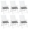 vidaXL Chair Cushions 6 pcs Gray 19.7"x19.7"x2.8" Oxford Fabric - 4 of 4
