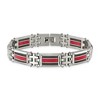 Black Bow Jewelry 13mm Stainless Steel Blk Carbon Fiber Red Fiberglass Bracelet, 9.25 In - 3 of 4